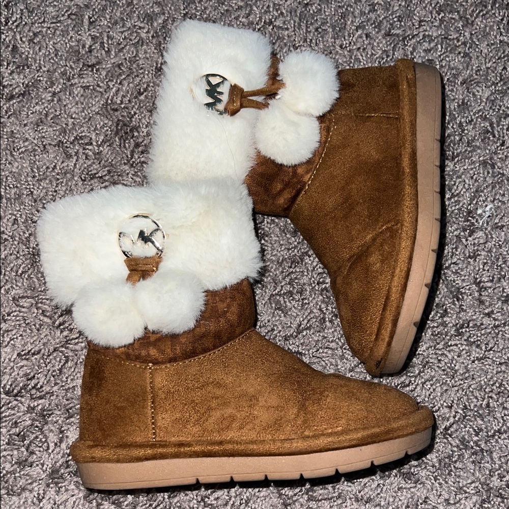 Michael Kors Brown and White Kids Boots